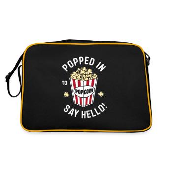 Dicton de pop-corn amusant, pop-corn en rafale - Sac Retro - noir/or - Dos