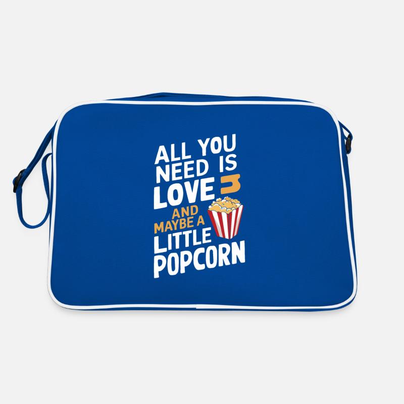 Funny popcorn saying, binge-watching popcorn Retro Bag