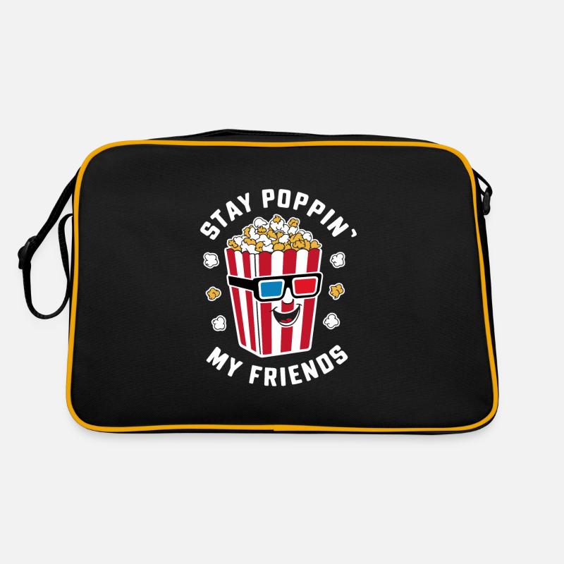 Lustiger Popcorn-spruch, Binge-watching-popcorn Retro Tasche