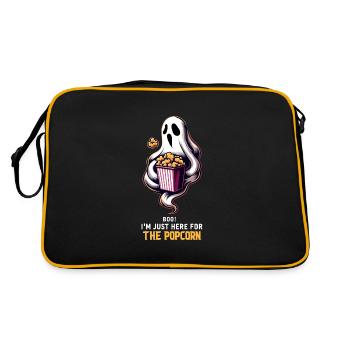 Dicton de pop-corn amusant, pop-corn en rafale - Sac Retro - noir/or - Dos