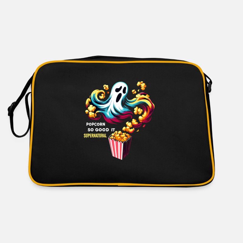 Lustiger Popcorn-spruch, Binge-watching-popcorn Retro Tasche