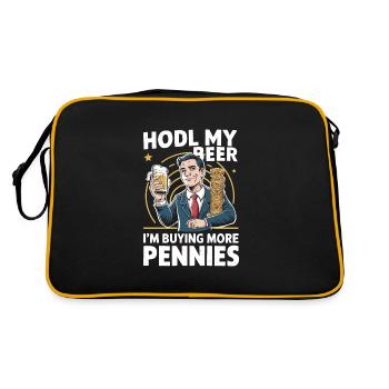 Stock market traders, forex traders, investor trading - Retro Bag - black/gold - Back