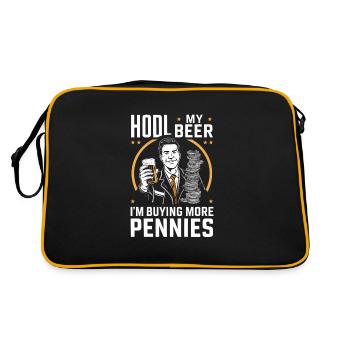 Stock market traders, forex traders, investor trading - Retro Bag - black/gold - Back