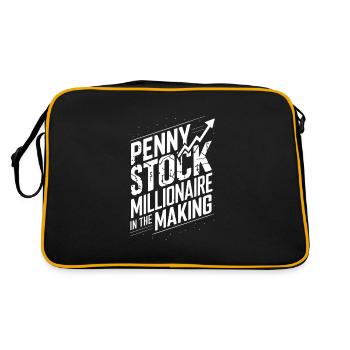 Stock market traders, forex traders, investor trading - Retro Bag - black/gold - Back