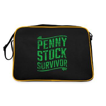 Stock market traders, forex traders, investor trading - Retro Bag - black/gold - Back