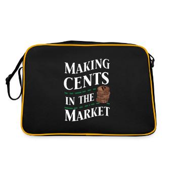 Stock market traders, forex traders, investor trading - Retro Bag - black/gold - Back