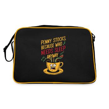 Stock market traders, forex traders, investor trading - Retro Bag - black/gold - Back