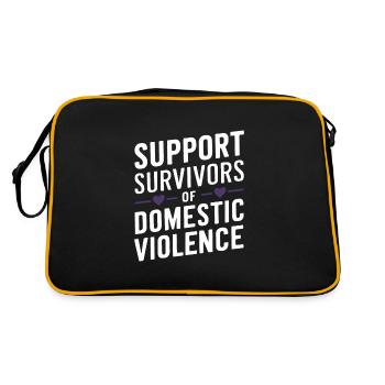 Raising awareness of domestic violence - Retro Bag - black/gold - Back