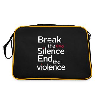 Raising awareness of domestic violence - Retro Bag - black/gold - Back