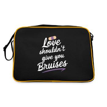 Raising awareness of domestic violence - Retro Bag - black/gold - Back