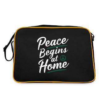 Raising awareness of domestic violence - Retro Bag - black/gold - Back