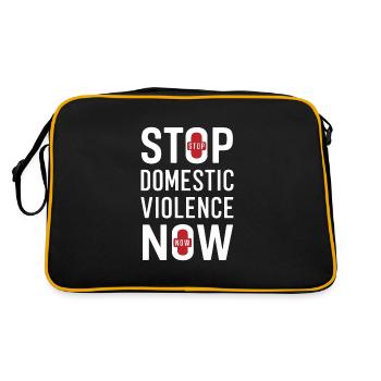 Raising awareness of domestic violence - Retro Bag - black/gold - Back