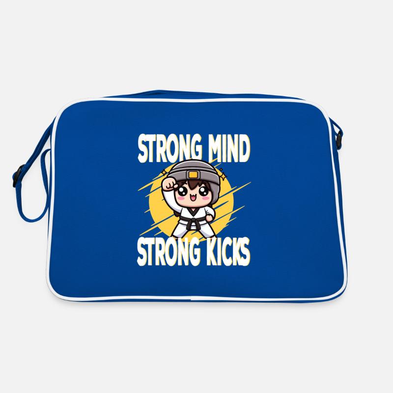 Strong mind strong kicks Taekwondo Master Drills Retro Bag
