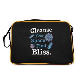 Smudge Sage Plume Sorcellerie spirituelle Méditer - Sac Retro - noir/or - Dos