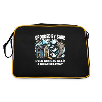 Smudge Sage Plume Sorcellerie spirituelle Méditer - Sac Retro - noir/or - Dos