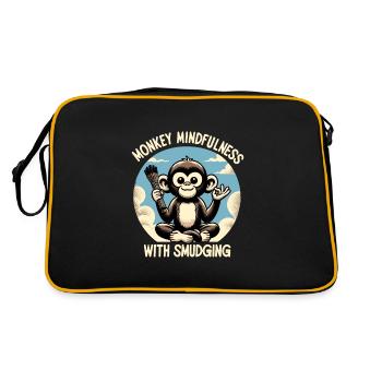 Smudge Sage Plume Sorcellerie spirituelle Méditer - Sac Retro - noir/or - Dos
