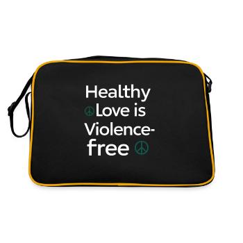Raising awareness of domestic violence - Retro Bag - black/gold - Back
