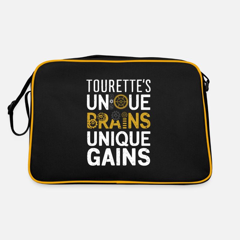 Tourette-syndrom-bewusstsein Neurodiverse Retro Tasche
