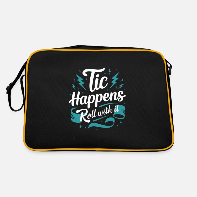 Tourette-syndrom-bewusstsein Neurodiverse Retro Tasche