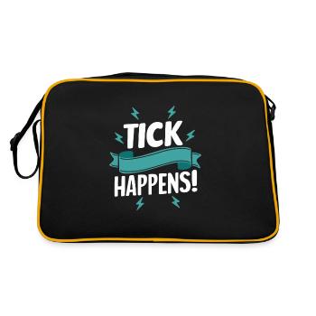 Tourette-syndrom-bewusstsein Neurodiverse - Retro Tasche - Schwarz/Gold - Hinten