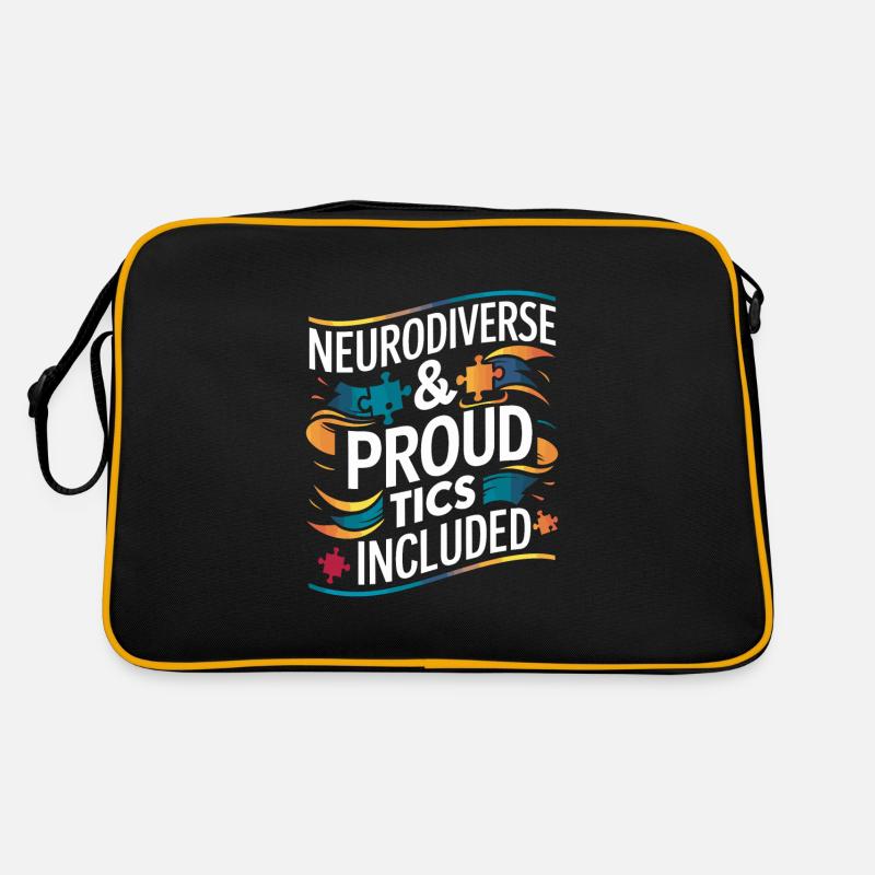 Tourette-syndrom-bewusstsein Neurodiverse Retro Tasche