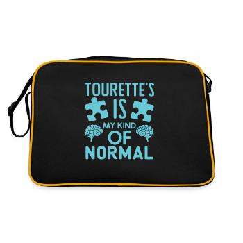Tourette-syndrom-bewusstsein Neurodiverse - Retro Tasche - Schwarz/Gold - Hinten