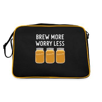 Benefits of Kombucha for Brewer Maker Tea Lover - Retro Bag - black/gold - Back