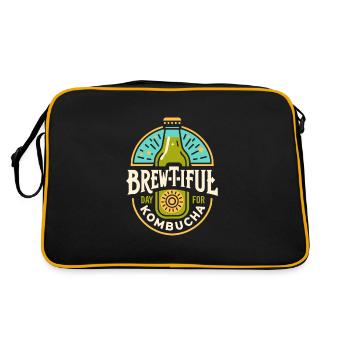 Benefits of Kombucha for Brewer Maker Tea Lover - Retro Bag - black/gold - Back