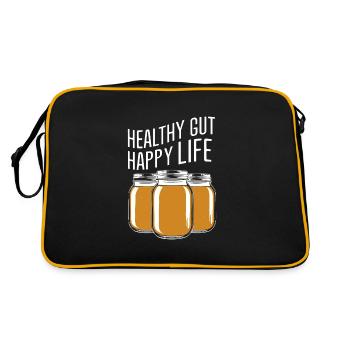 Benefits of Kombucha for Brewer Maker Tea Lover - Retro Bag - black/gold - Back
