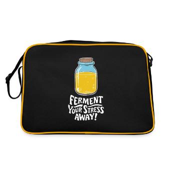 Benefits of Kombucha for Brewer Maker Tea Lover - Retro Bag - black/gold - Back