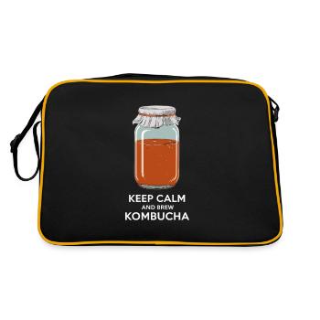 Benefits of Kombucha for Brewer Maker Tea Lover - Retro Bag - black/gold - Back