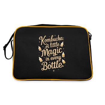 Benefits of Kombucha for Brewer Maker Tea Lover - Retro Bag - black/gold - Back