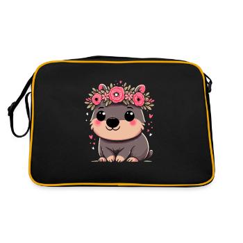Se sentir Wombat-Tastic aujourd’hui - Wombat drôle - Sac Retro - noir/or - Dos