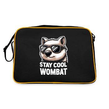 Se sentir Wombat-Tastic aujourd’hui - Wombat drôle - Sac Retro - noir/or - Dos