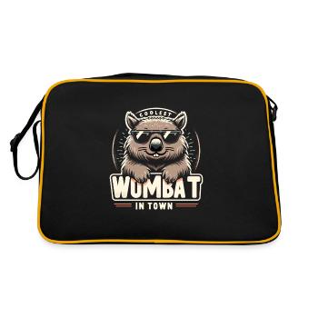 Se sentir Wombat-Tastic aujourd’hui - Wombat drôle - Sac Retro - noir/or - Dos