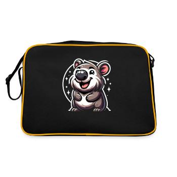 Se sentir Wombat-Tastic aujourd’hui - Wombat drôle - Sac Retro - noir/or - Dos