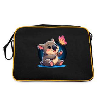 Se sentir Wombat-Tastic aujourd’hui - Wombat drôle - Sac Retro - noir/or - Dos