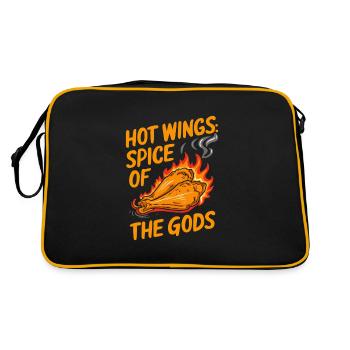 Hot Chicken Wings Spicy Wings Buffalo Wings - Retro Bag - black/gold - Back