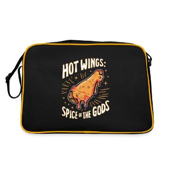 Hot Chicken Wings Spicy Wings Buffalo Wings - Retro Bag - black/gold - Back
