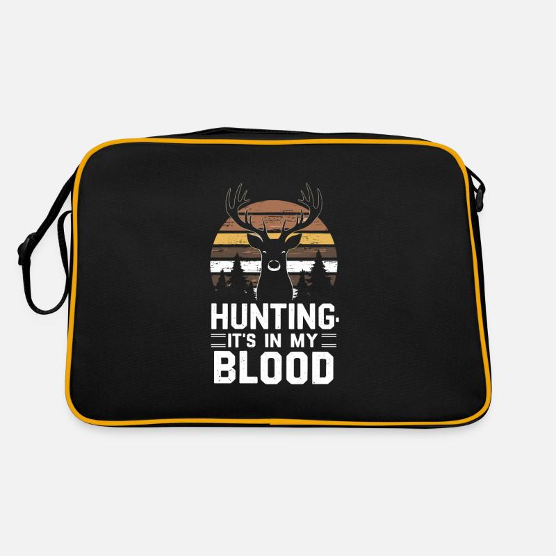 Erlebe Die Spannung Der Hirschjagd Im Wald Mit Retro Tasche
