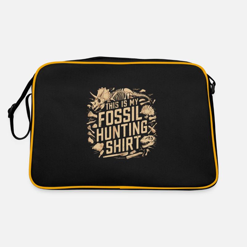 Fossil Hunter für einen Archäologe - Retro Tasche - Schwarz/Gold