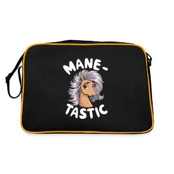 Motifs de chevaux amusants pour les amoureux des chevaux et - Sac Retro - noir/or - Dos