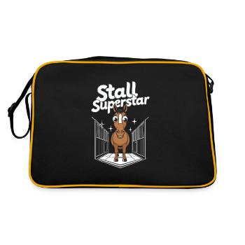Motifs de chevaux amusants pour les amoureux des chevaux et - Sac Retro - noir/or - Dos