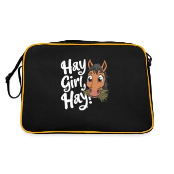 Motifs de chevaux amusants pour les amoureux des chevaux et - Sac Retro - noir/or - Dos