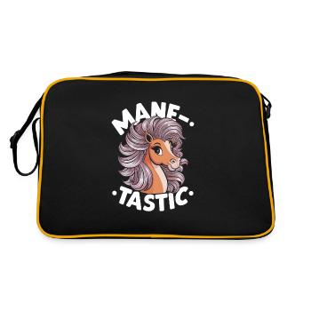 Motifs de chevaux amusants pour les amoureux des chevaux et - Sac Retro - noir/or - Dos