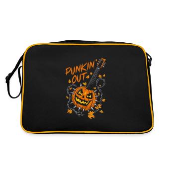 Comédie musicale, Citrouille, Automne, Ambiances, Effrayant - Sac Retro - noir/or - Dos