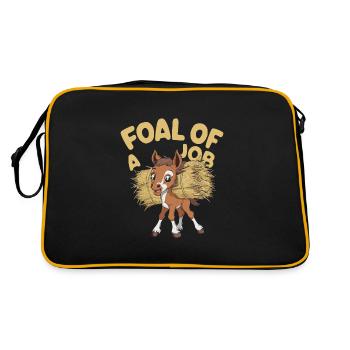 Motifs de chevaux amusants pour les amoureux des chevaux et - Sac Retro - noir/or - Dos