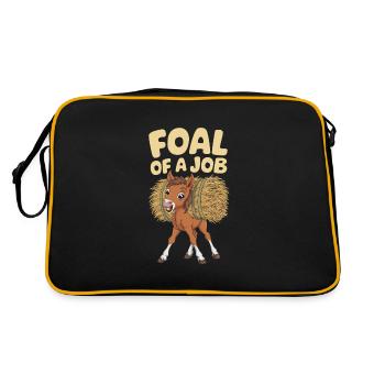 Motifs de chevaux amusants pour les amoureux des chevaux et - Sac Retro - noir/or - Dos