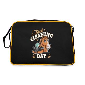 Motifs de chevaux amusants pour les amoureux des chevaux et - Sac Retro - noir/or - Dos