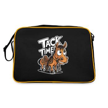 Motifs de chevaux amusants pour les amoureux des chevaux et - Sac Retro - noir/or - Dos